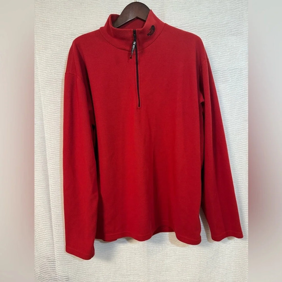 The North Face Men’s Red Pullover Long Sleeve Sweatshirt Size Medium - Picture 1 of 5